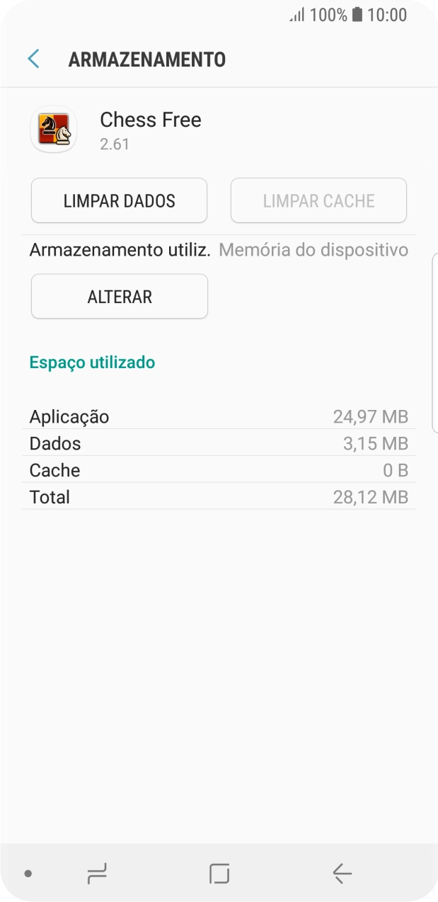 Prima a tecla de início para terminar e voltar ao ecrã inicial.