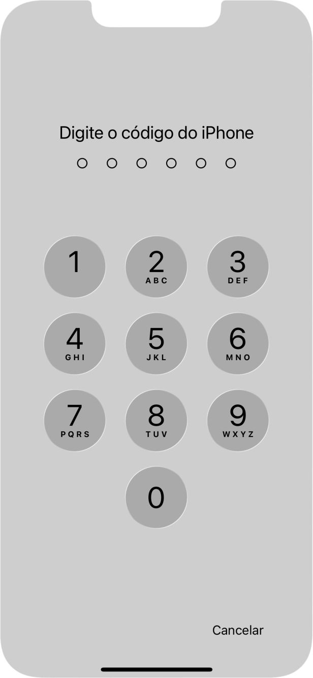 Utilize o código de bloqueio de telefone que criou. A app está agora bloqueada.