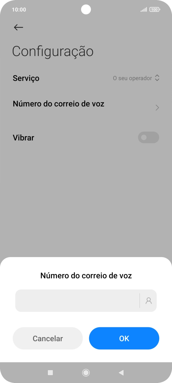 Introduza 123 e prima OK.