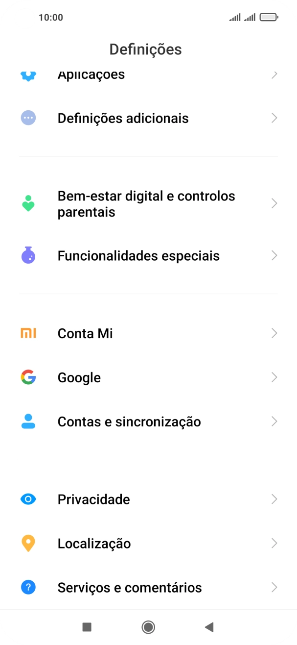 Prima Contas e sincronização.