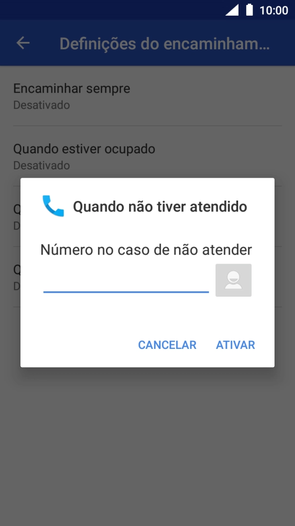 Introduza 123 e prima ATIVAR.