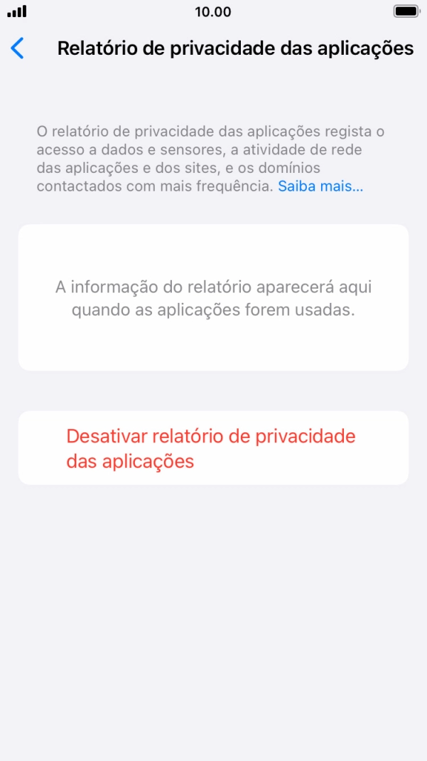 Prima a tecla de início para terminar e voltar ao ecrã inicial.
