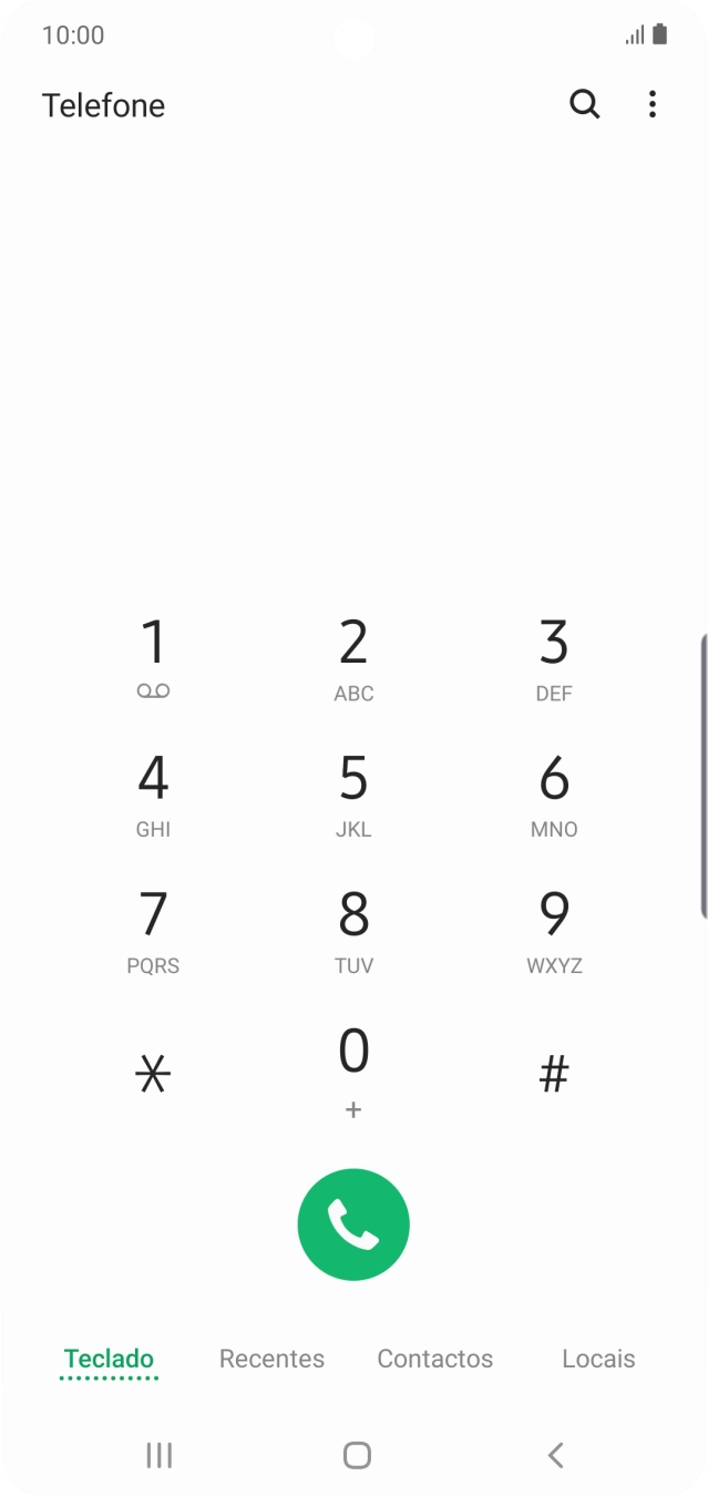Prima o ícone de menu.