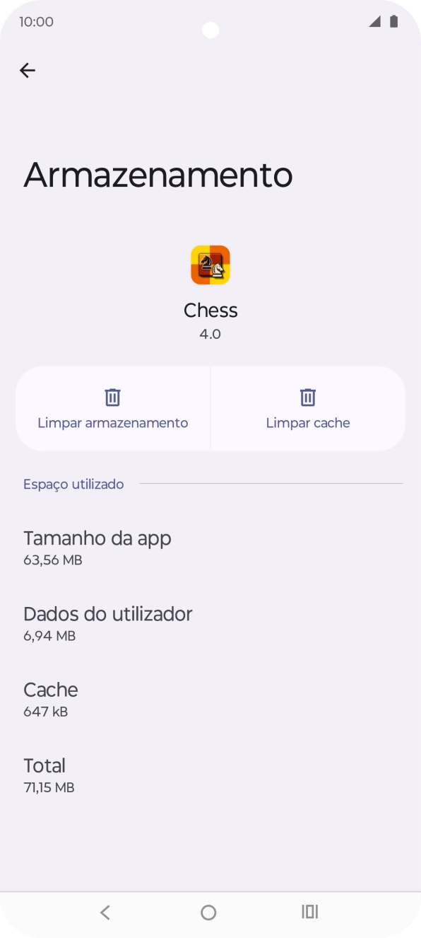 Prima Limpar cache.