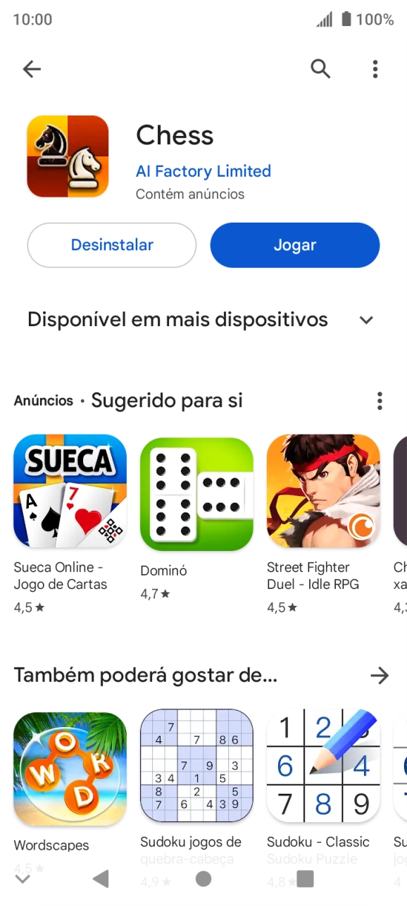 Prima a tecla de início para terminar e voltar ao ecrã inicial.