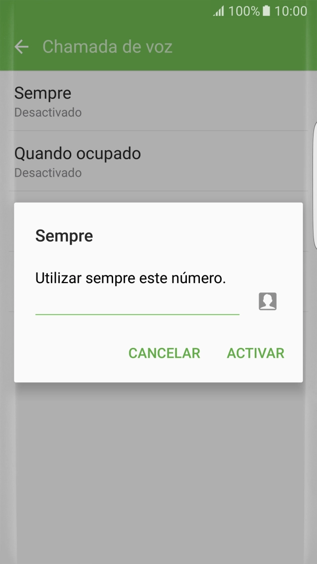 Introduza 123 e prima ACTIVAR.