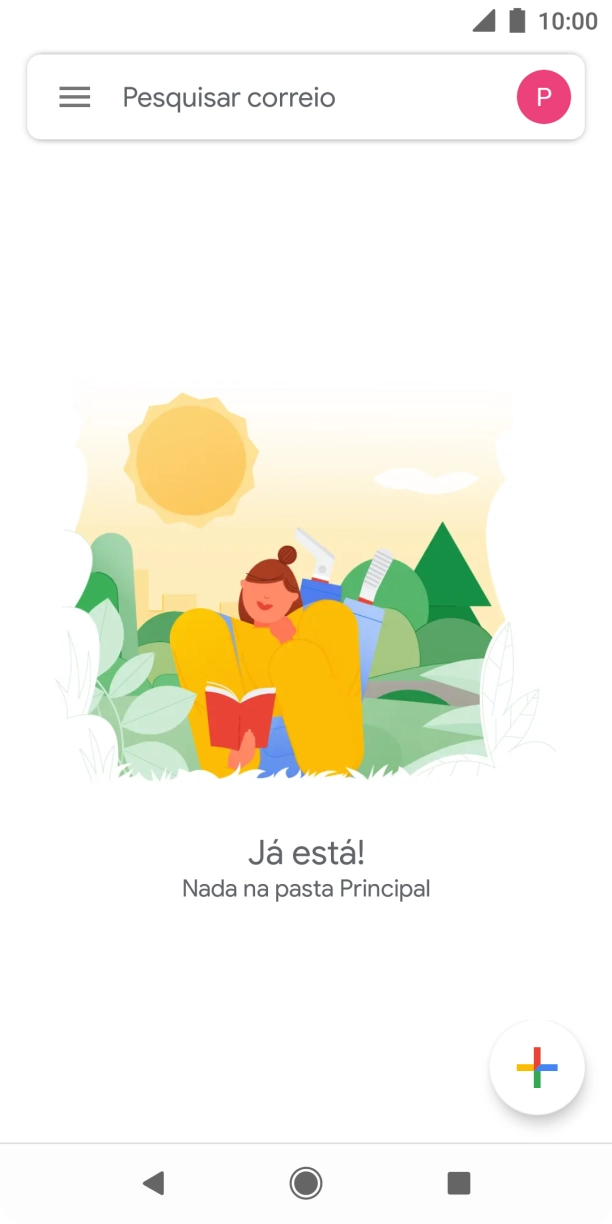 Prima o ícone de conta de e-mail.