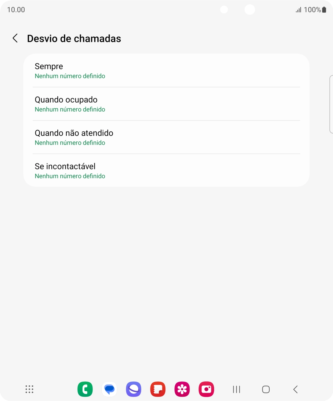 Prima o tipo de desvio pretendido.