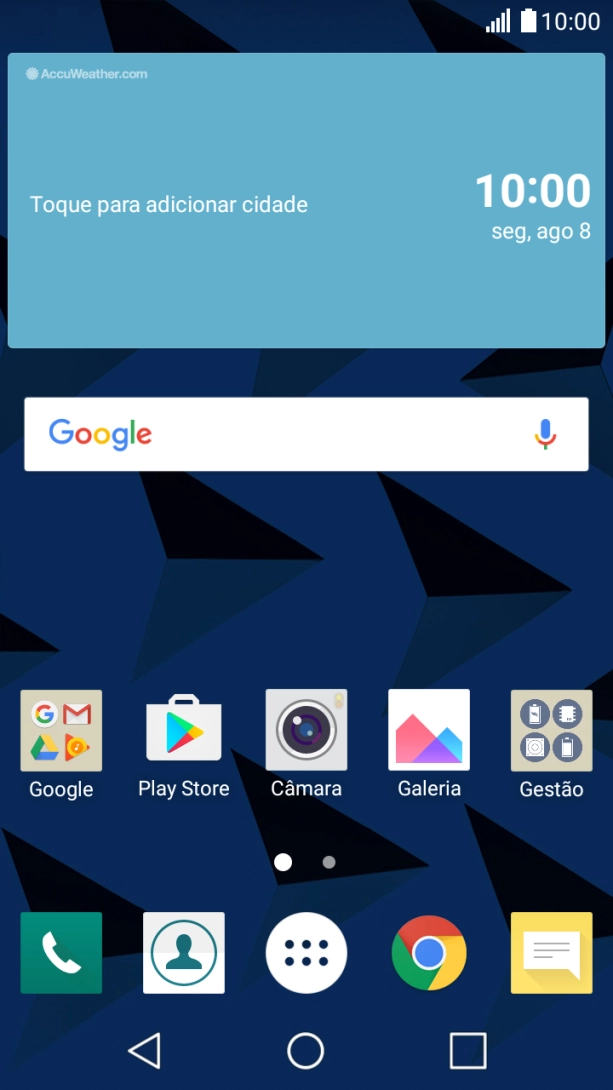 Prima o ícone de lista de contactos.