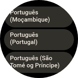 Prima o idioma pretendido.