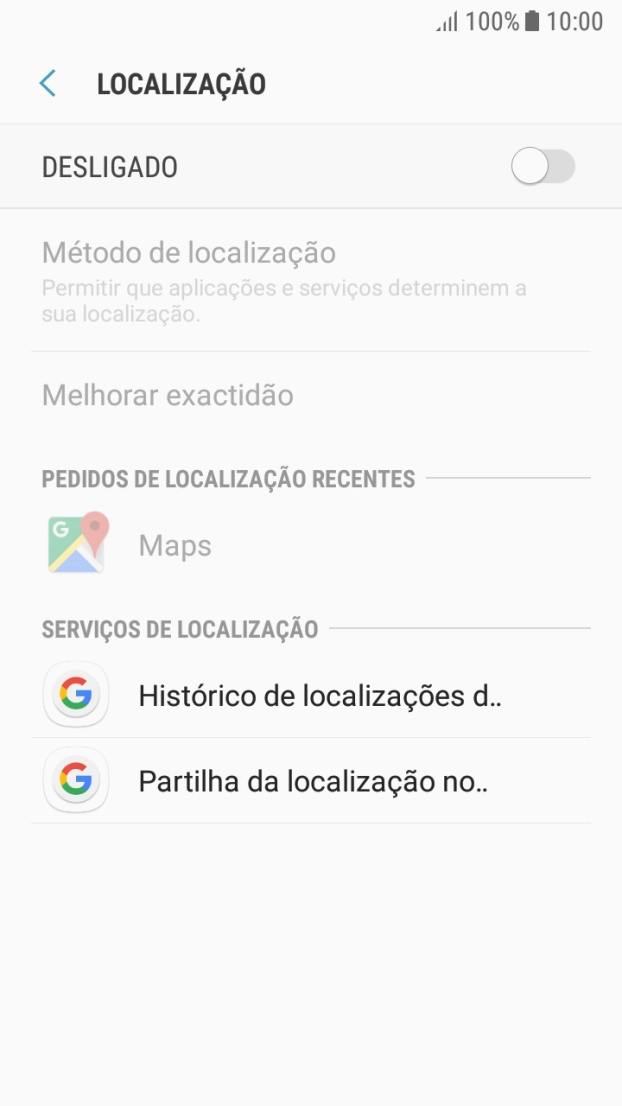 Prima o indicador para ativar ou desativar a função.