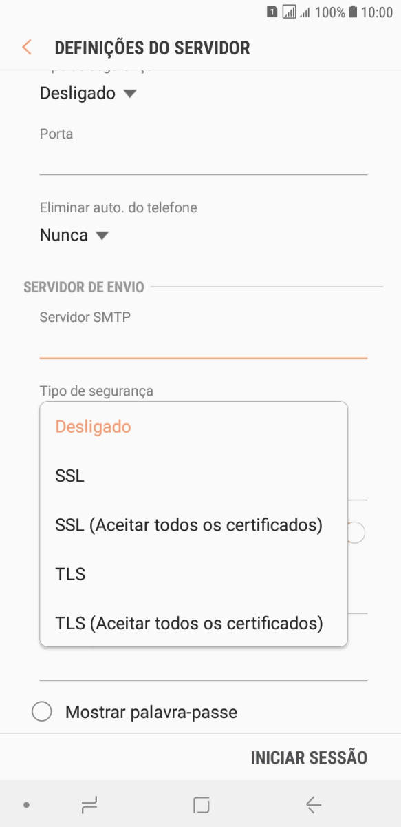 Prima Desligado para desativar a função.