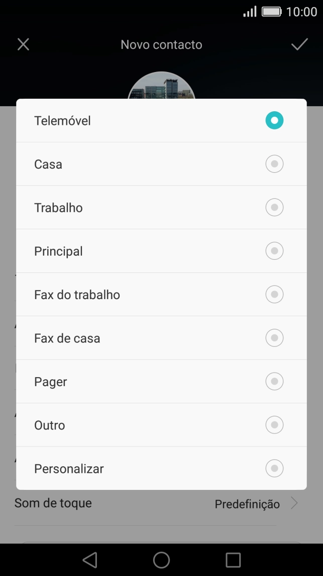 Prima o tipo de número pretendido.