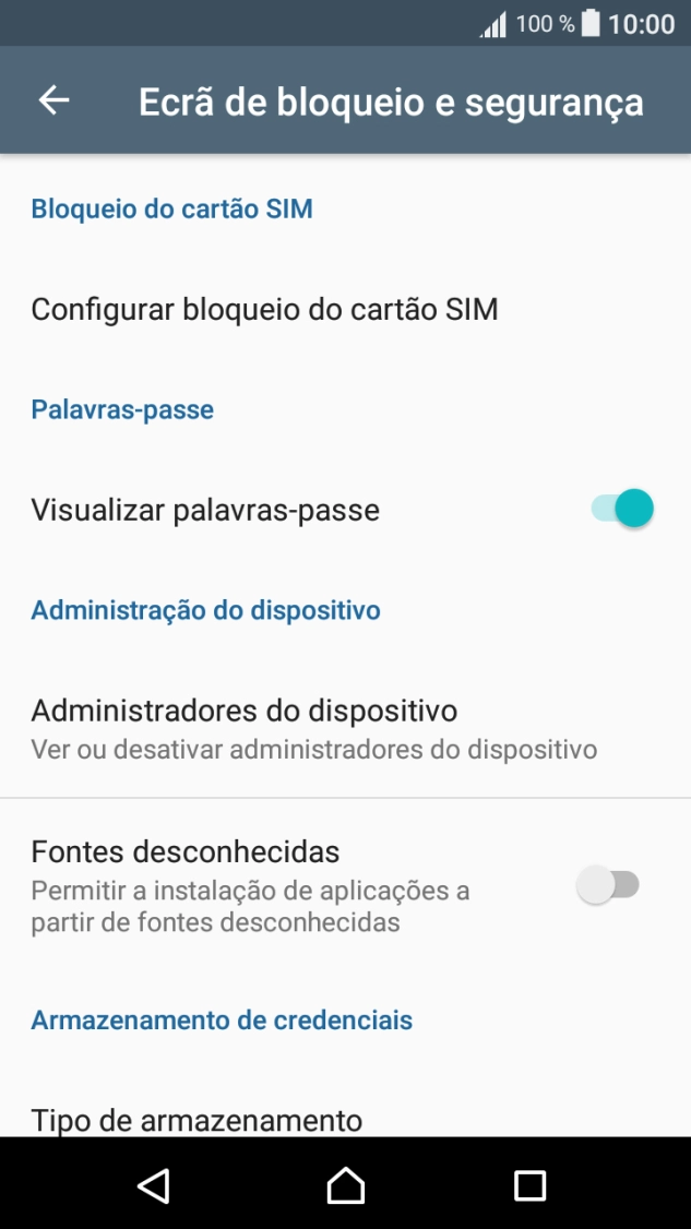 Prima Configurar bloqueio do cartão SIM.