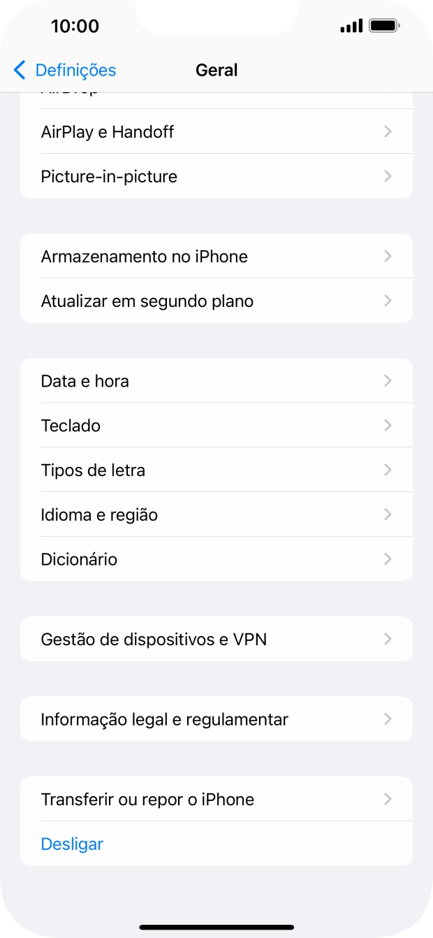 Prima Transferir ou repor o iPhone.