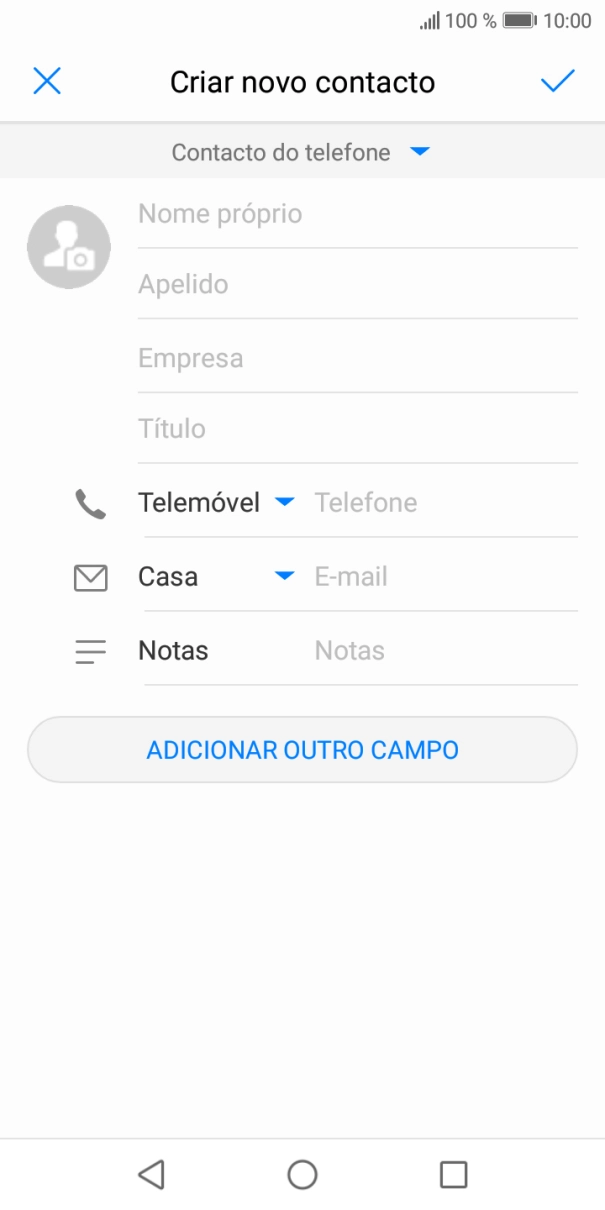 Prima a lista suspensa da lista de contactos.