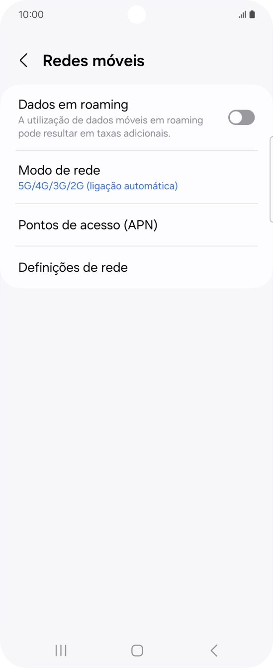 Prima Definições de rede.