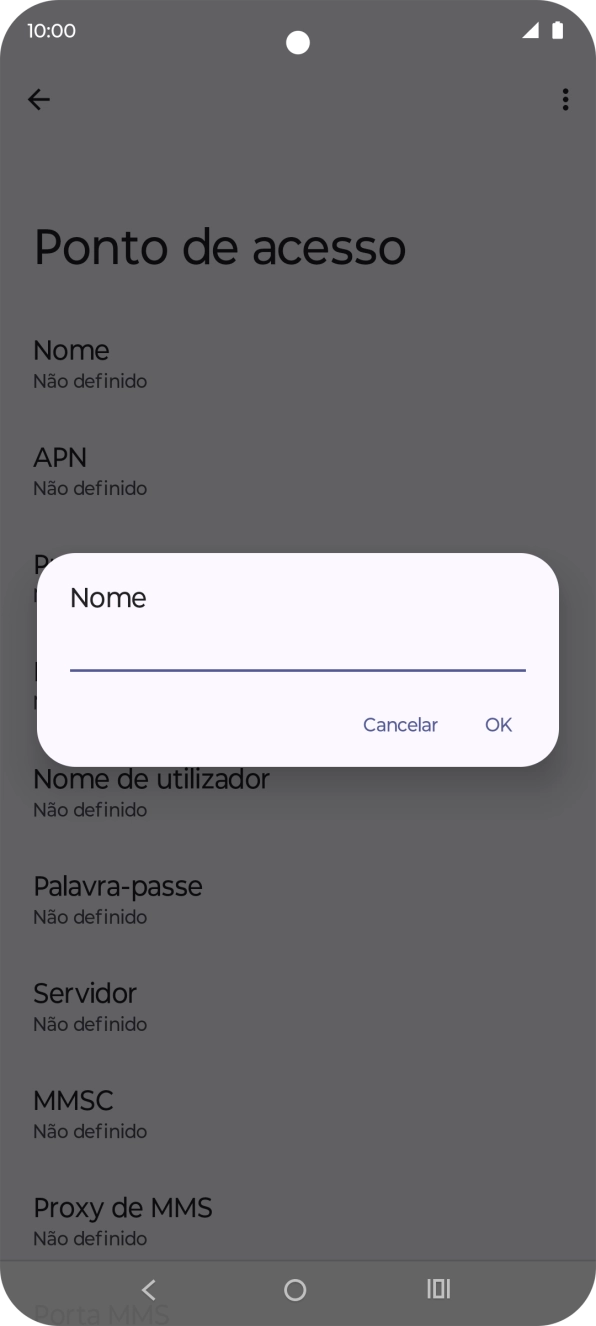 Introduza Vodafone MMS e prima OK.