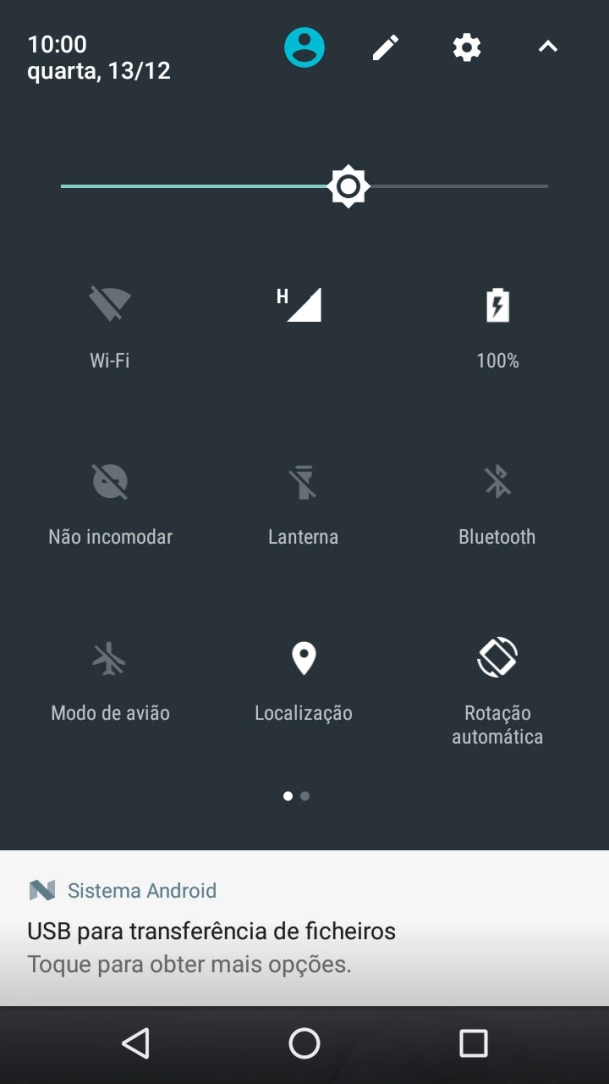 Prima o ícone de definições.