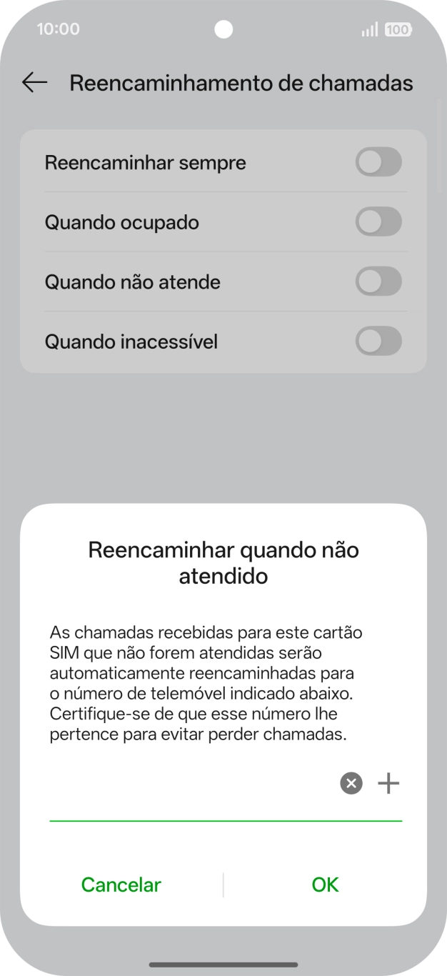 Introduza 123 e prima OK.