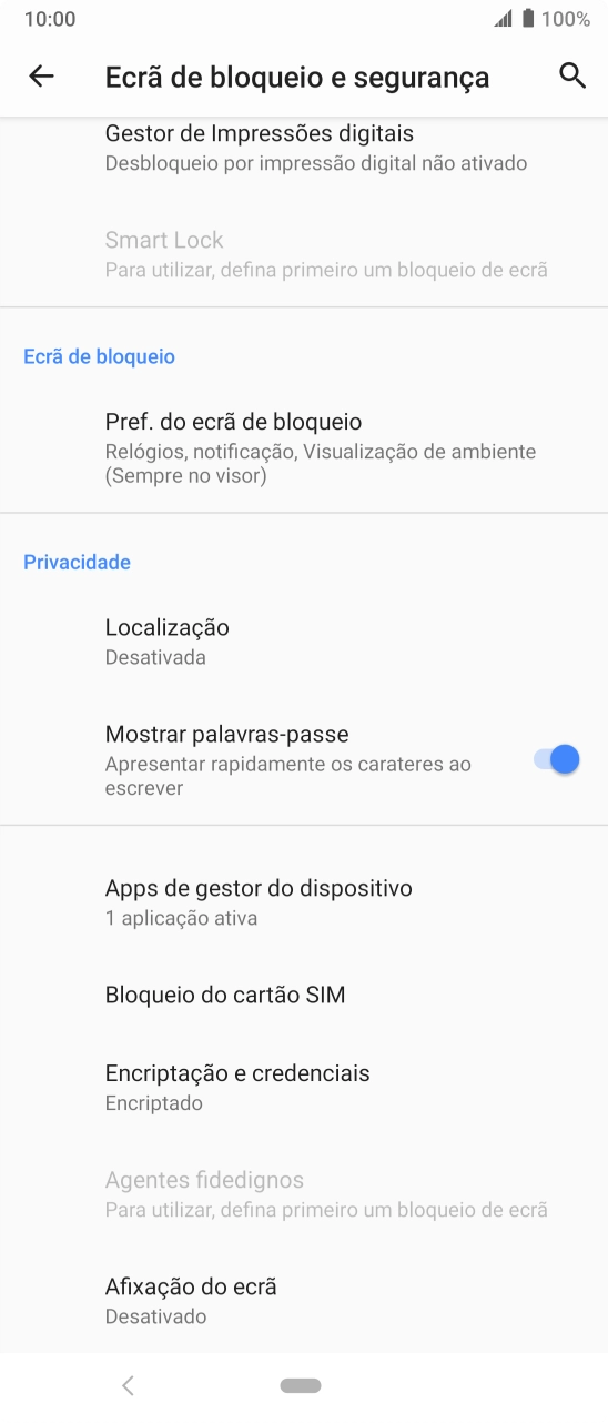 Prima Bloqueio do cartão SIM.