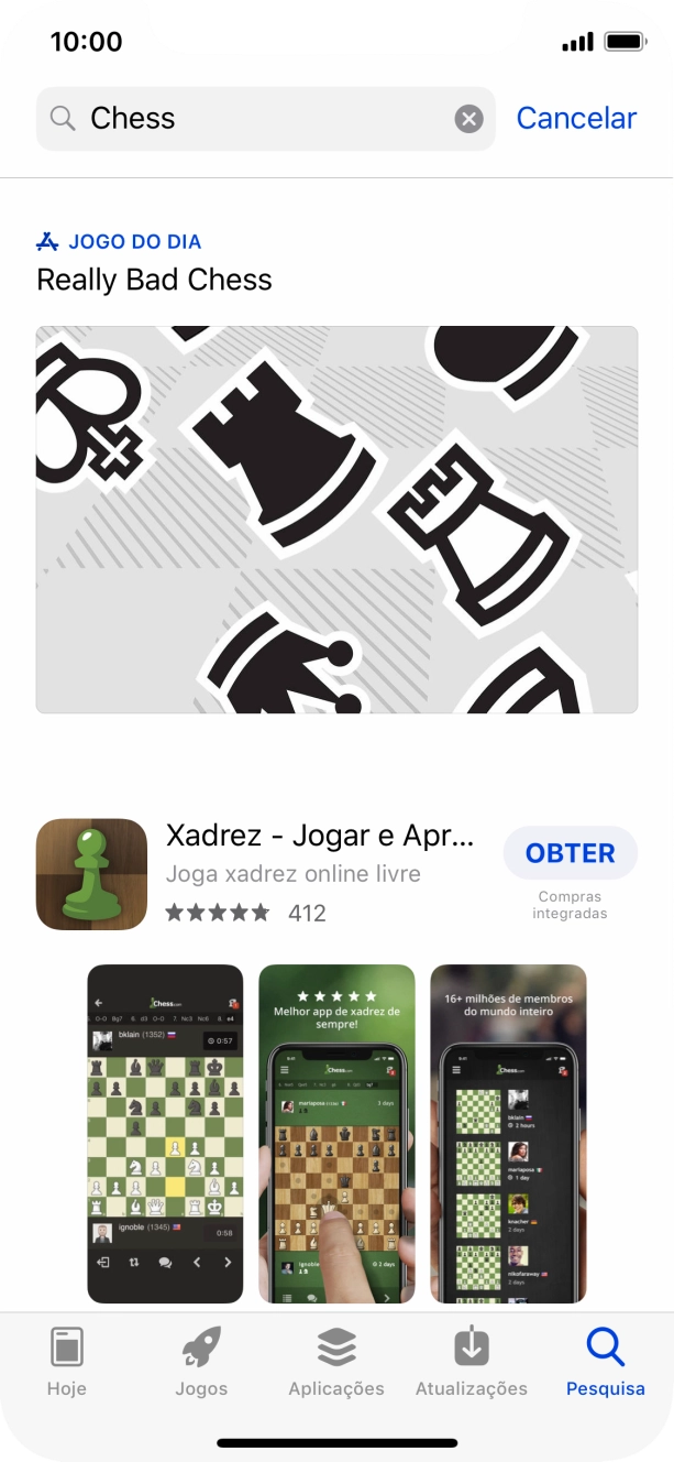 Prima a app pretendida.