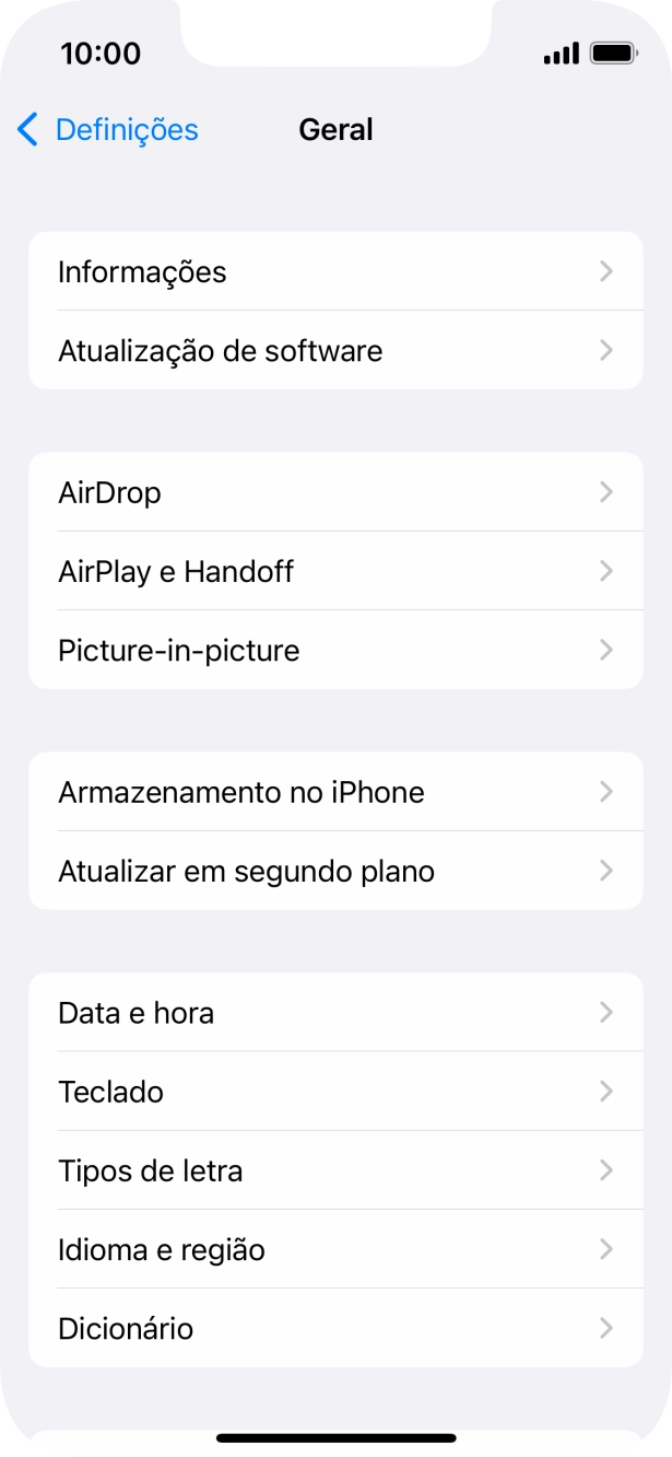 Prima Atualizar em segundo plano.