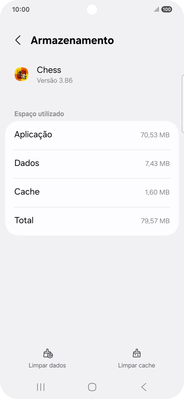 Prima Limpar cache.