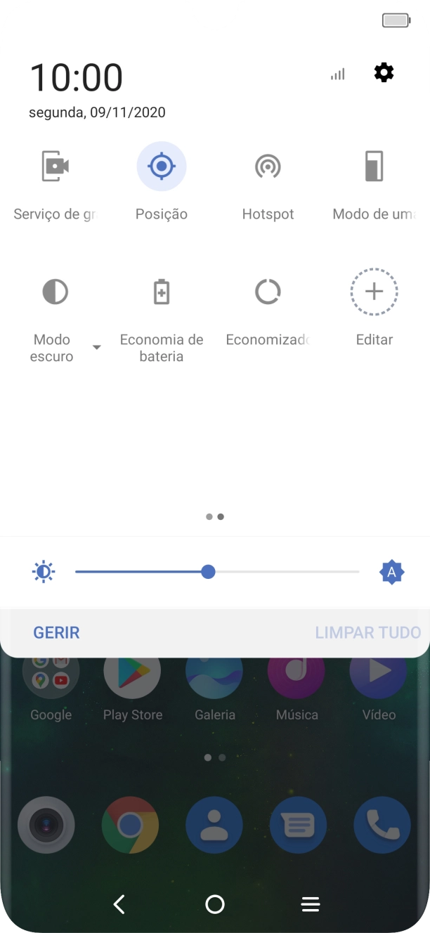 Prima Economia de bateria para ativar a função.