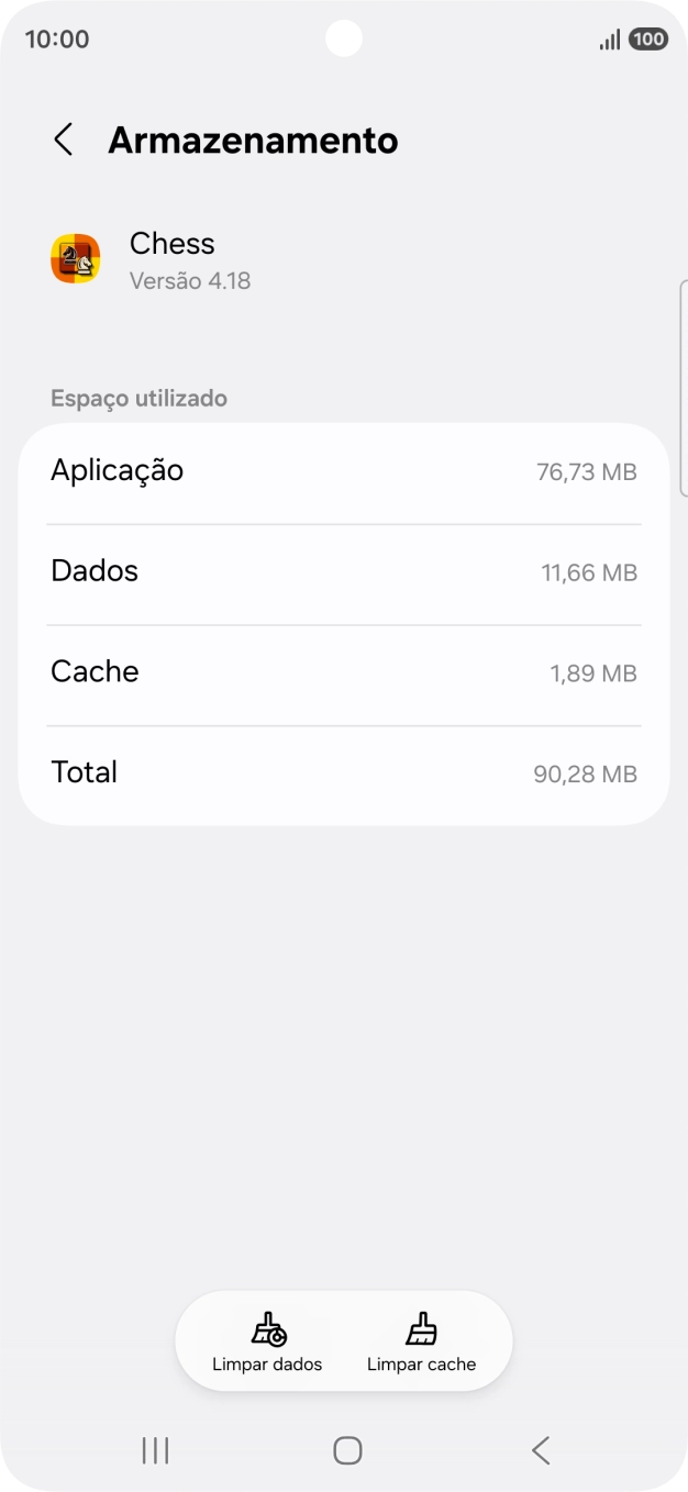 Prima Limpar cache.
