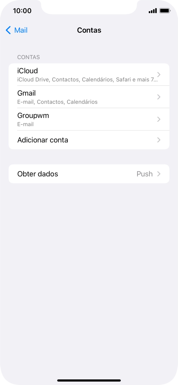 Prima o nome na conta de e-mail que acabou de criar.