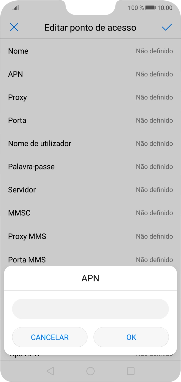 Introduza net2.vodafone.pt e prima OK.