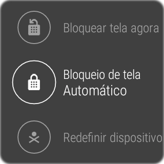 Prima Bloqueio de tela e introduza o código de bloqueio atual.