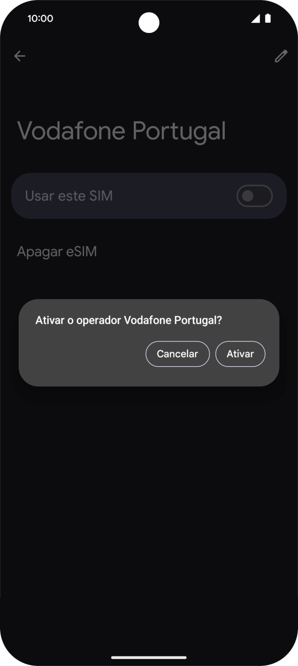 Se ativar a utilização do plano, deve premir Ativar.