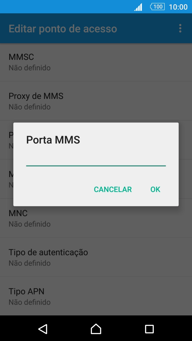 Introduza 80 e prima OK.