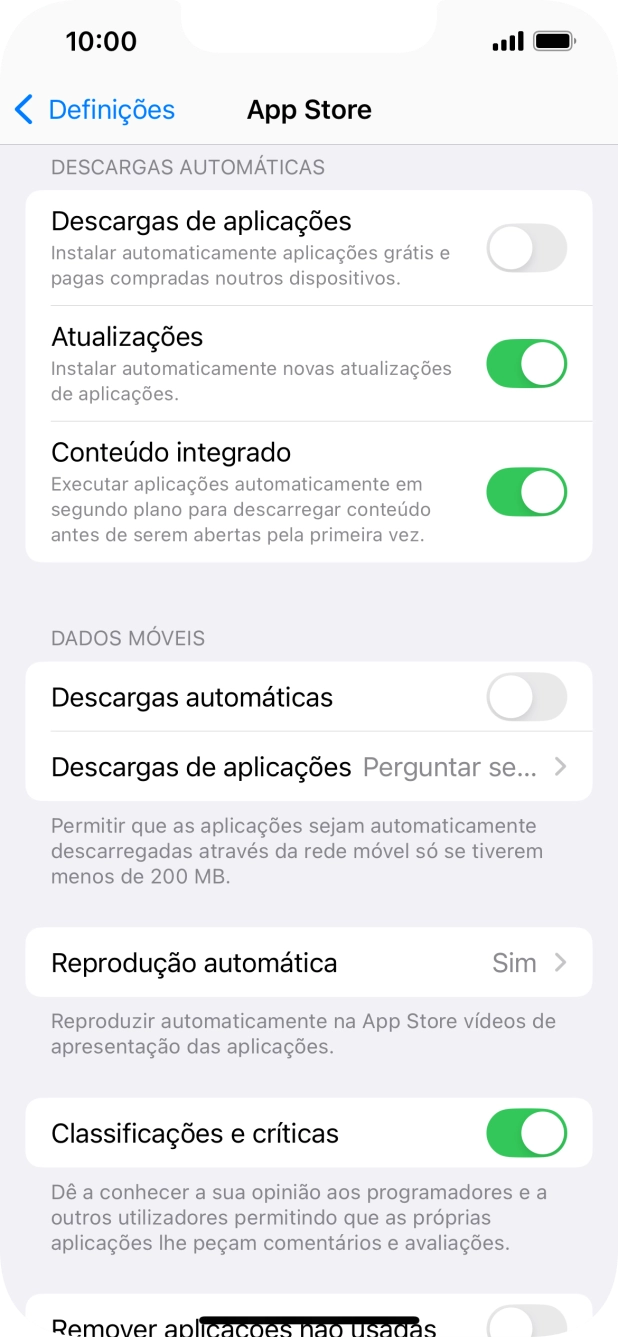 Para voltar ao ecrã inicial, deslize o dedo de baixo para cima a partir da base do ecrã.