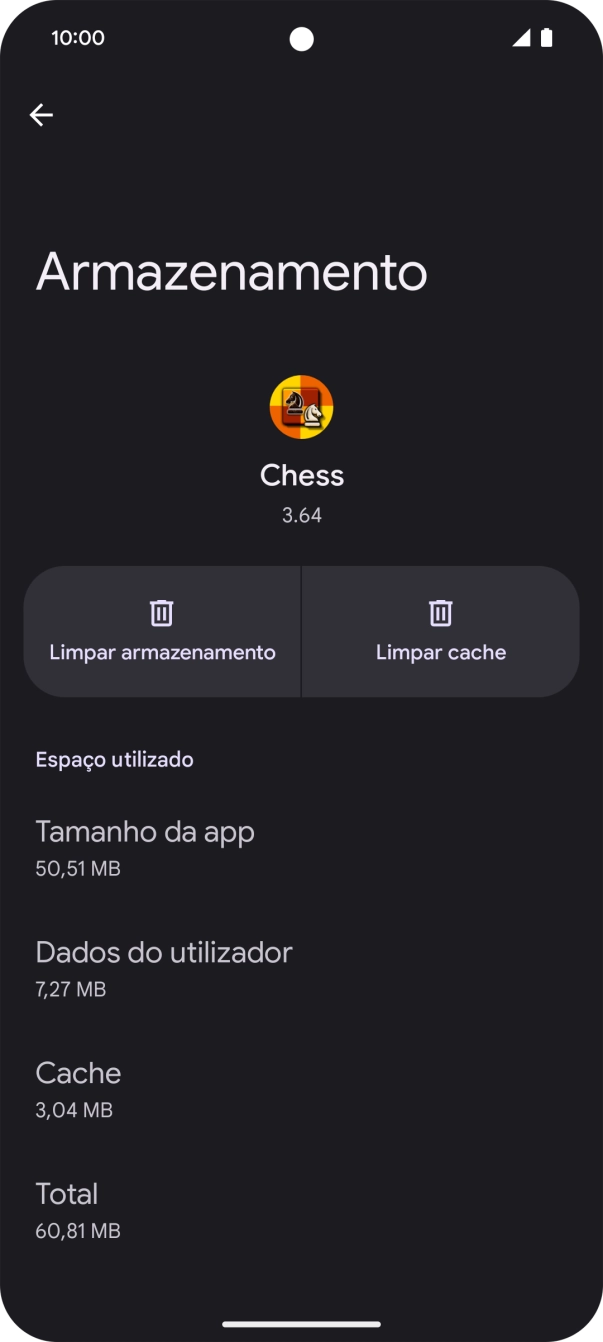Prima Limpar cache.