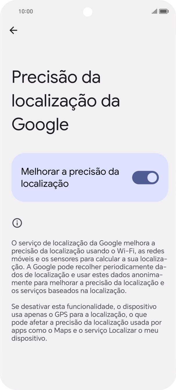 Se premir o indicador junto a 