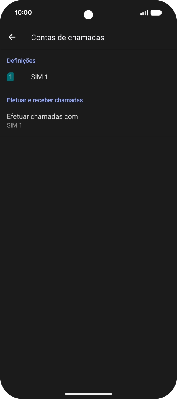 Prima o nome do cartão SIM.