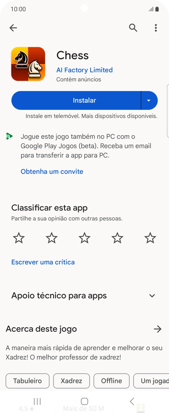 Prima a tecla de início para terminar e voltar ao ecrã inicial.
