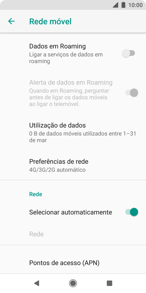 Prima Preferências de rede.