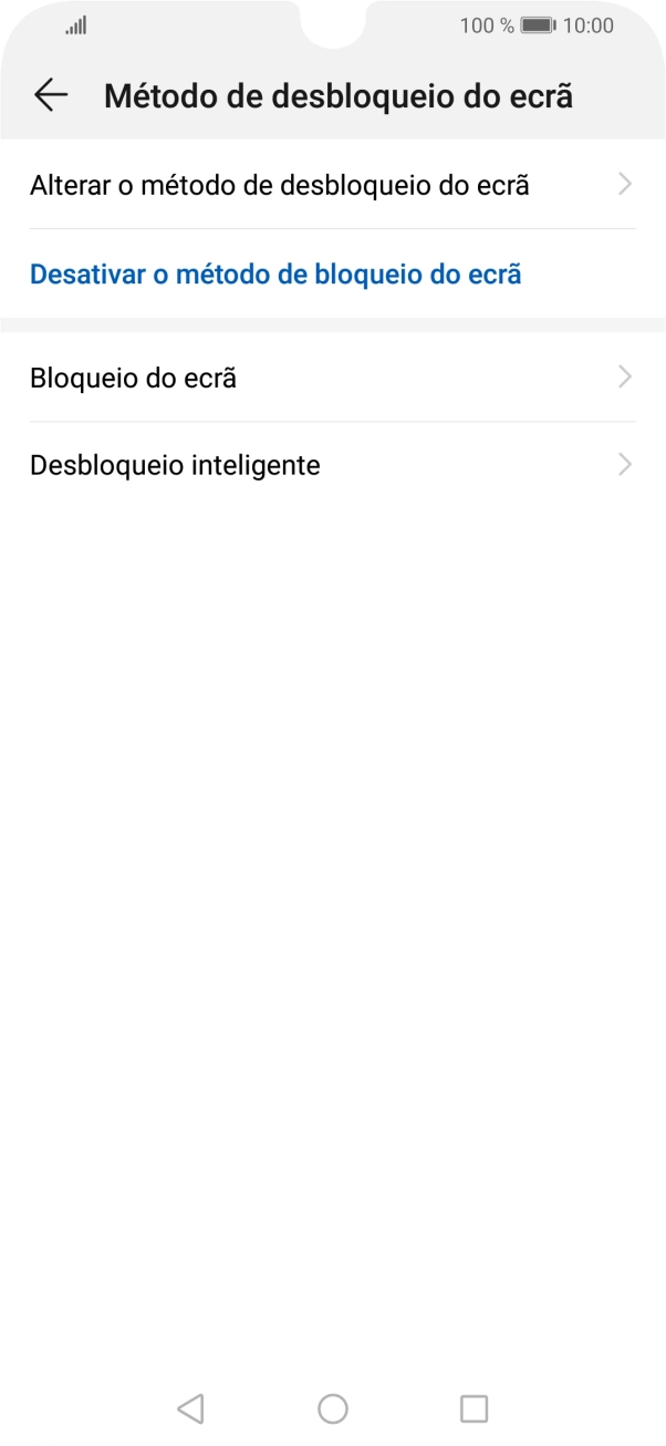 Prima Desativar o método de bloqueio do ecrã.