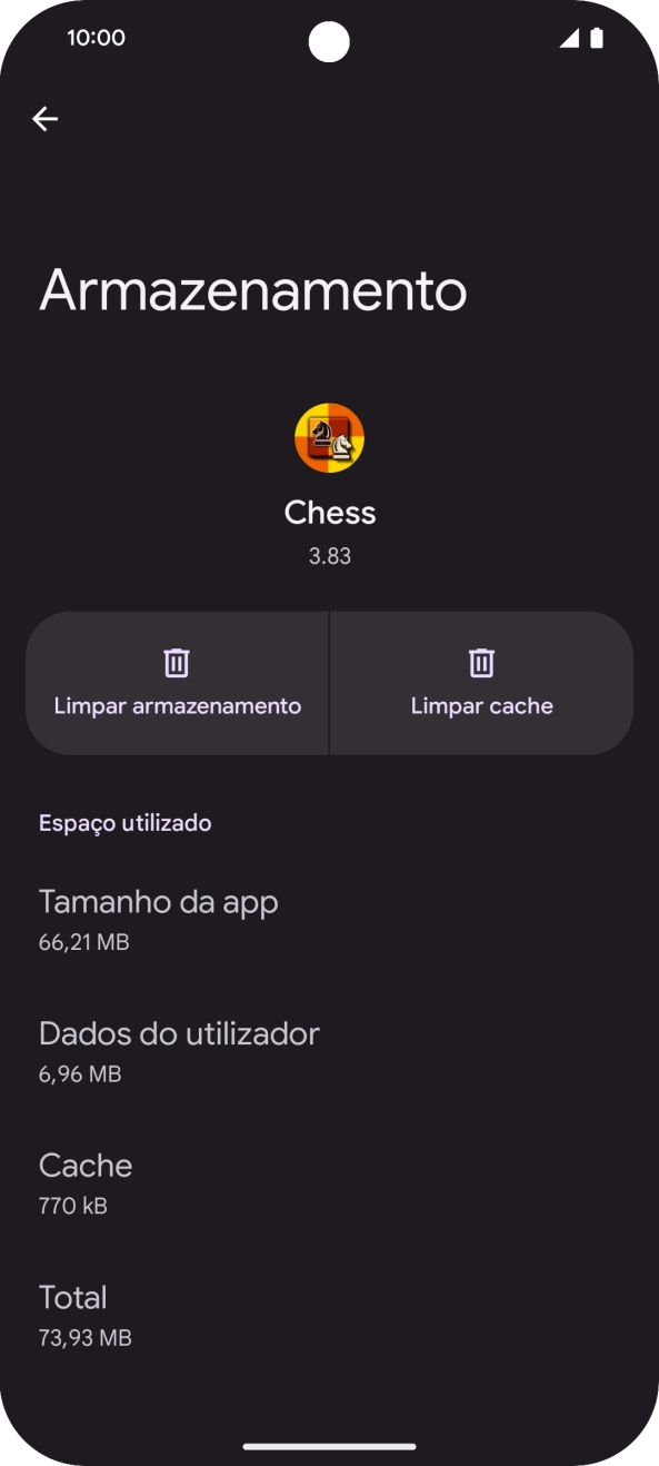 Prima Limpar cache.
