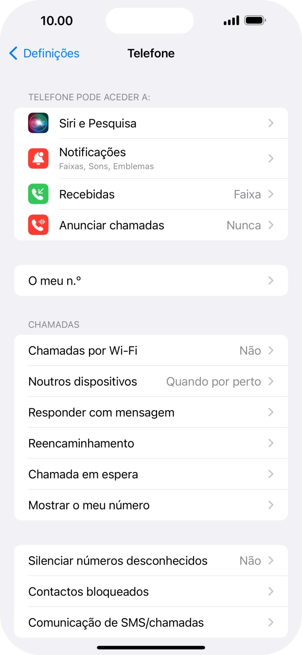 Prima Mostrar o meu número.