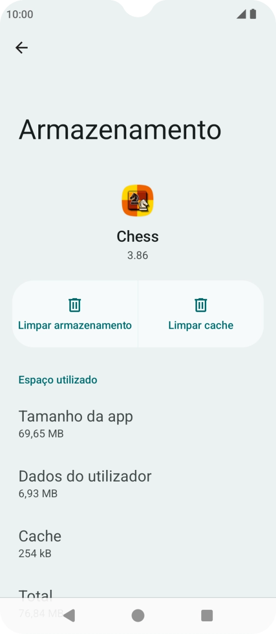 Prima Limpar cache.