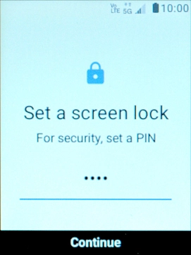 Key in the required phone lock code and press the Navigation key.