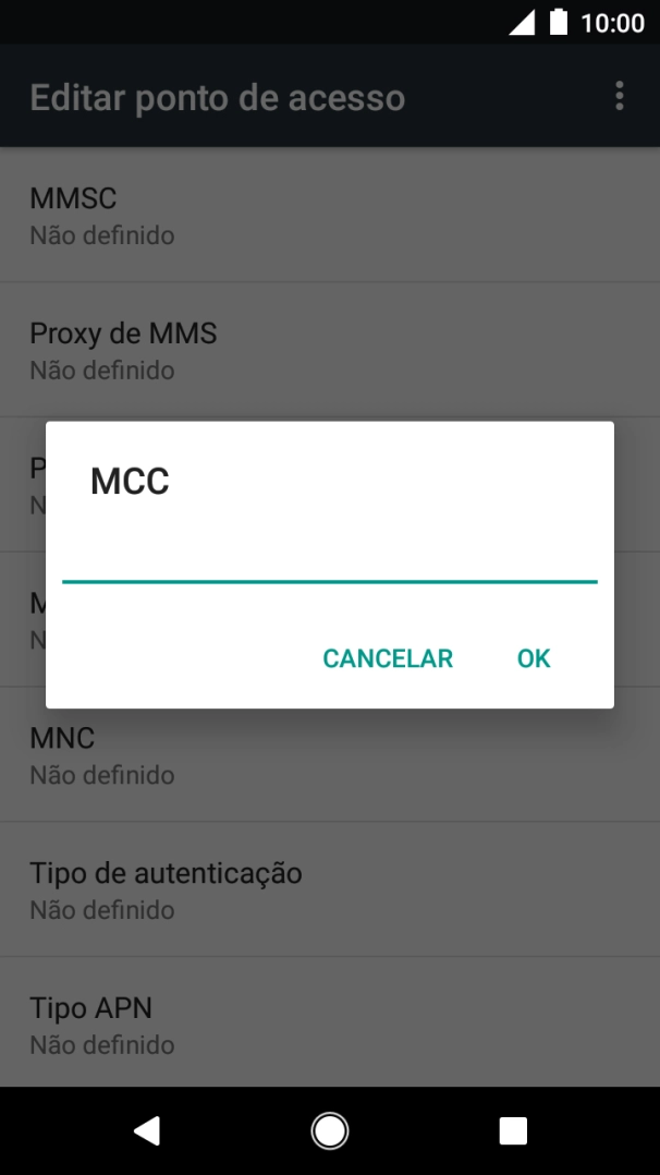 Introduza 268 e prima OK.