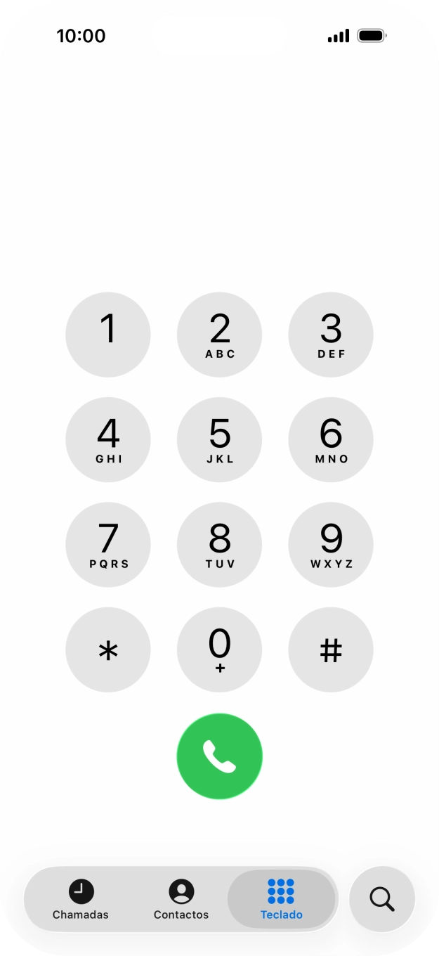 Introduza **21*123# e prima o ícone de chamada.
