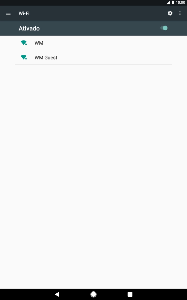 Prima a rede Wi-Fi pretendida.