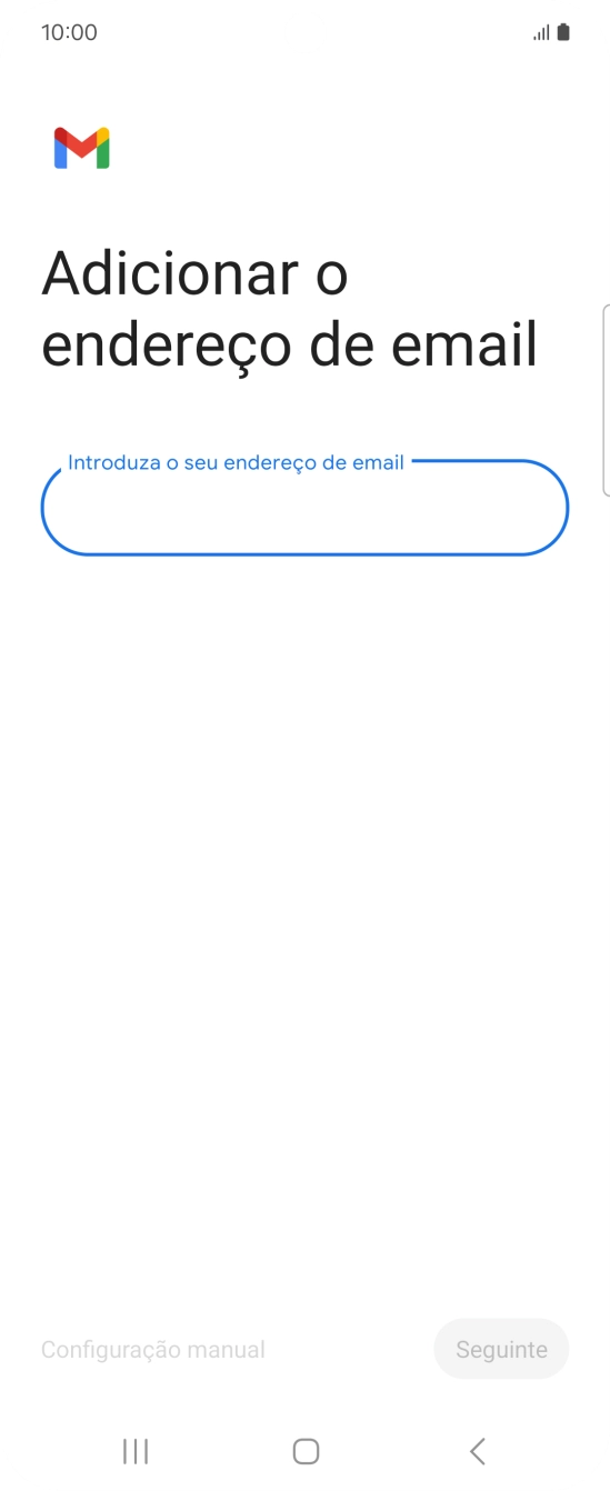 Prima Introduza o seu endereço de email e introduza o seu endereço de e-mail Vodafone.